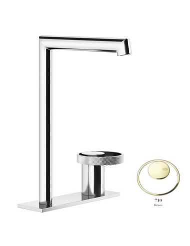 Miscelatore Lavabo alto Gessi serie Anello bocca lunga cod.63316 con flessibile di collegamento - Kallea
