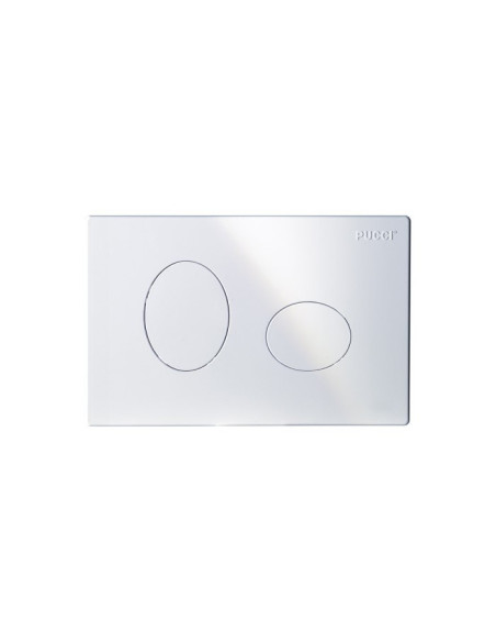 Placca di scarico Pucci serie Ellisse cod. 80130550 Bianca - Kallea