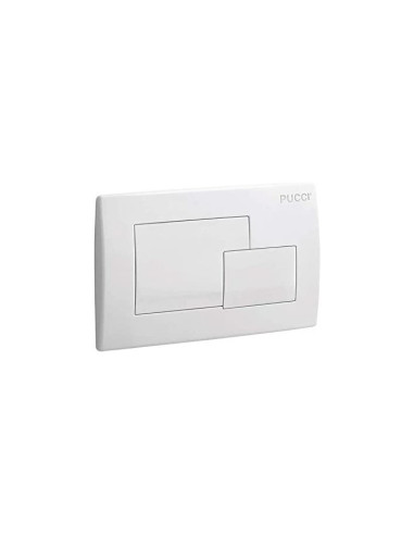 Placca di scarico Pucci doppio tasto serie ECo2 cod. 8000510 Bianca - Kallea