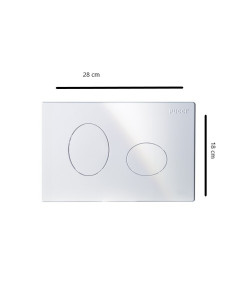 Placca di scarico Pucci serie Ellisse cod. 80130550 Bianca - Kallea 2