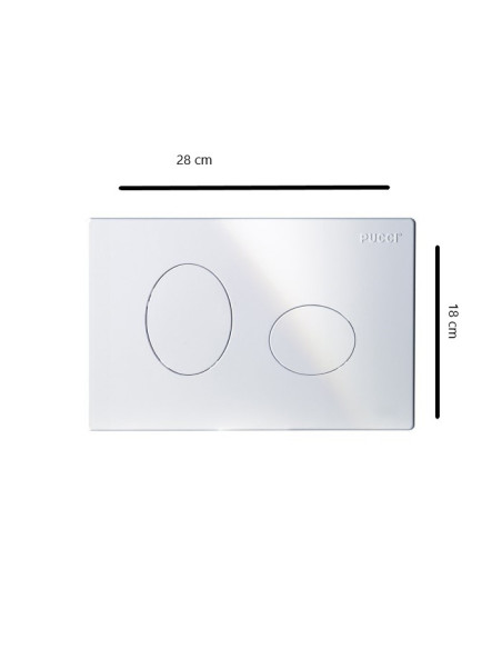 Placca di scarico Pucci serie Ellisse cod. 80130550 Bianca - Kallea