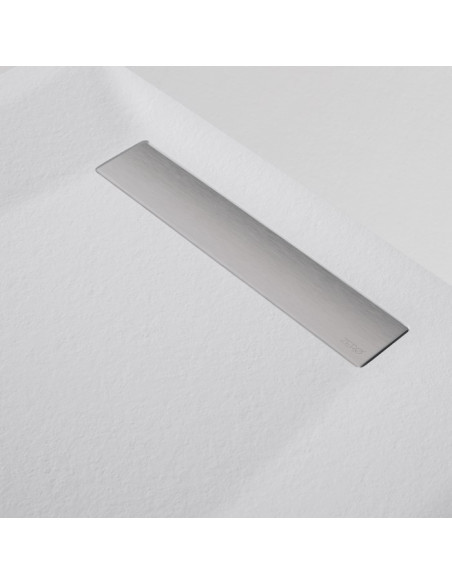 Piatto doccia in Resina Bianca Ultraslim 2,4H cm effetto pietra riducibile su misura serie Zero Plus - Kallea