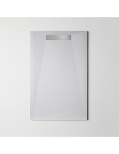 Piatto doccia in Resina Bianca Ultraslim 2,4H cm effetto pietra riducibile su misura serie Zero Plus - Kallea