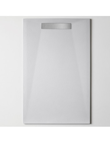 Piatto doccia in Resina Bianca Ultraslim 2,4H cm effetto pietra riducibile su misura serie Zero Plus - Kallea