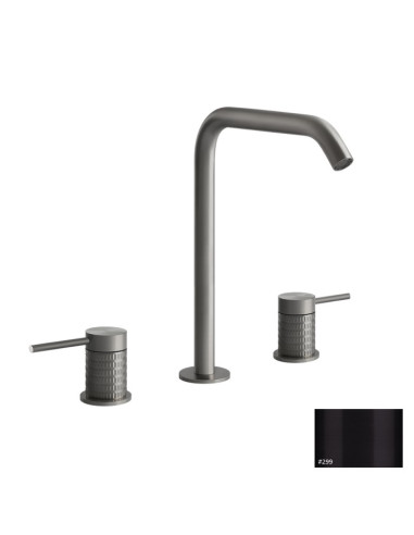 Miscelatore Lavabo Gessi serie 316 Meccamica 3 fori cod.54211 con flessibili di collegamento - Kallea