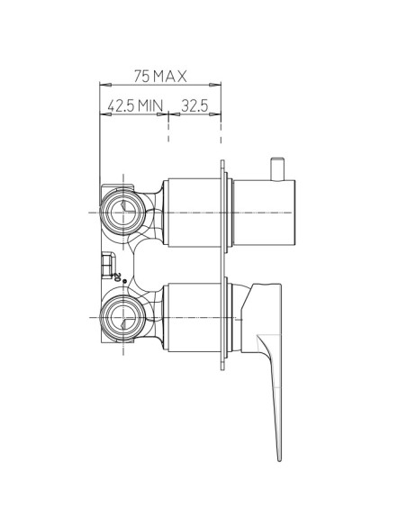 Miscelatore Jacuzzi incasso con deviatore serie Moonlight per doccia art. 0MG00400JA02 - Kallea