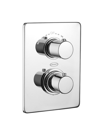 Gruppo incasso doccia Jacuzzi termostatico serie Sunset con rubinetto di arresto e deviatore rotativo 2 uscite 0SU00444JA01 c...