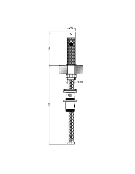 Miscelatore bidet Gessi serie 316 Meccanica cod.54207 con scarico e flessibili di collegamento - Kallea