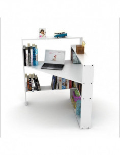 Scrivania angolare bianca Pisagor - Kallea 2