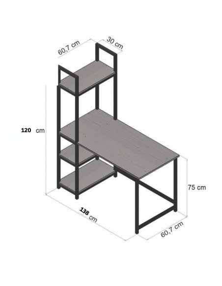 Scrivania libreria bifacciale Studydesk01 - Kallea