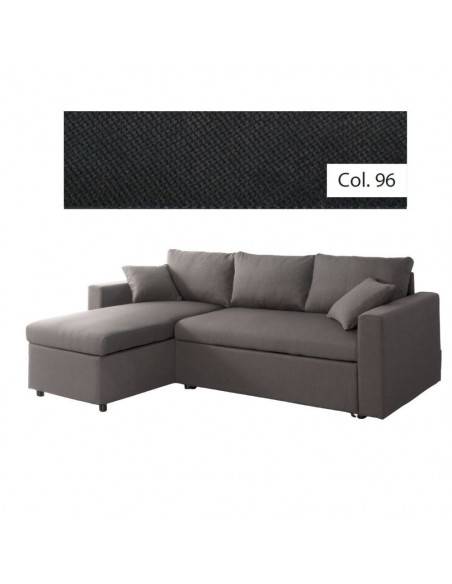 Divano con penisola reversibile Dark Grey Golf Sun 96 - Kallea