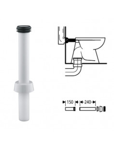 Canotto Grohe collegamento per vaso a scarico pavimento o vaso scarico parete - Kallea 2