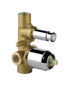 Miscelatore Gessi a parete Via Tortona parte esterna + interna incasso doccia a 2 vie - Kallea 2