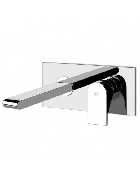 Miscelatore Gessi monocomando da incasso Via Solferino parte esterna con bocca senza scarico - Kallea
