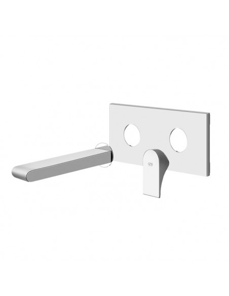 Miscelatore Gessi monocomando da incasso Via Solferino parte esterna con bocca senza scarico - Kallea