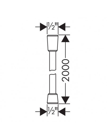 Flessibile Hansgrohe Isiflex doccia 200 cm cromo liscio - Kallea