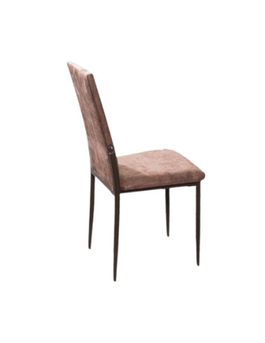 Sedia imbottita C669 tessuto marrone - Kallea