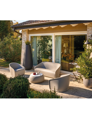 Set da giardino linea Settembre interno - esterno con tavolino T-Ball contenitore Plust - Kallea