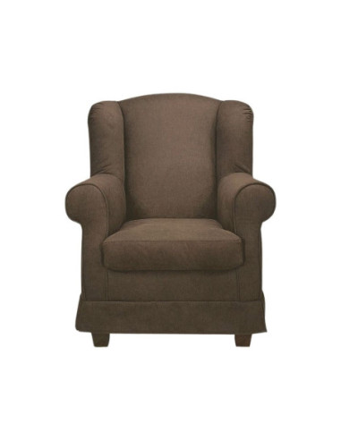 Poltrona Bergere in tessuto marrone - Kallea