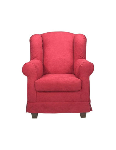 Poltrona Bergere in tessuto bordeaux - Kallea