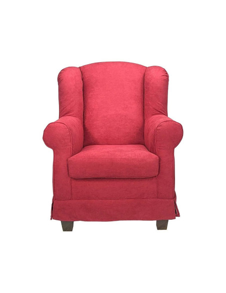 Poltrona Bergere in tessuto bordeaux - Kallea