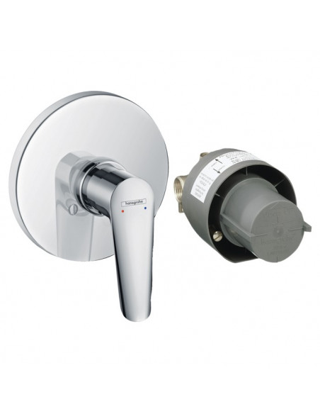 Rubinetto incasso Hansgrohe doccia Logis E parte interna + esterna cromo - Kallea