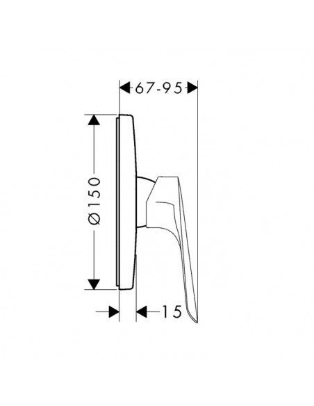 Rubinetto incasso Hansgrohe doccia Logis E parte interna + esterna cromo - Kallea