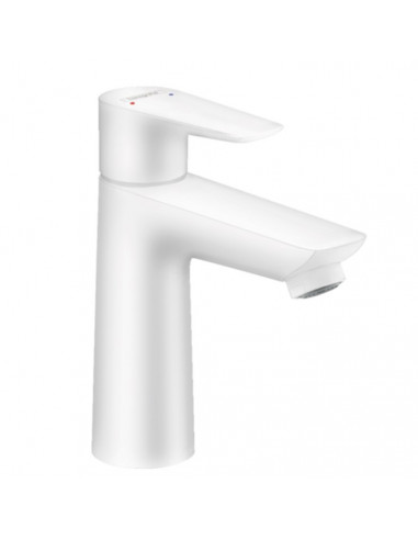 Miscelatore Hansgrohe lavabo 110 monocomando Talis E con piletta + tirante bianco opaco - Kallea