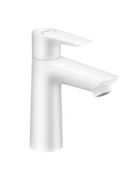 Miscelatore Hansgrohe lavabo 110 monocomando Talis E con piletta + tirante bianco opaco - Kallea