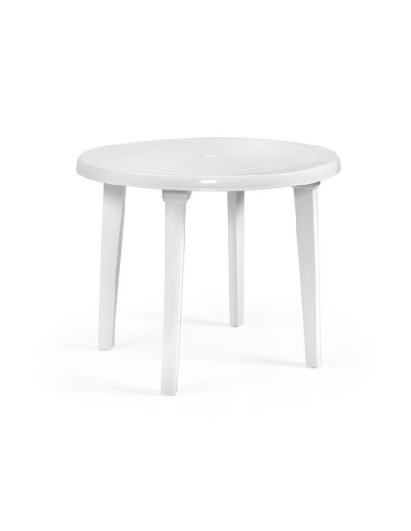 Tavolo tondo bianco da esterno diametro 90 cm Braga - Kallea