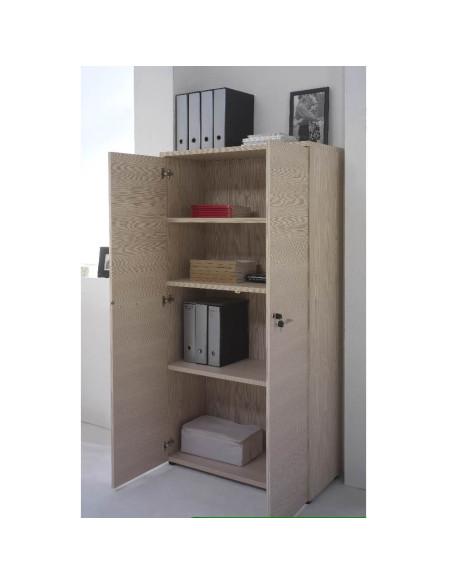 Mobile alto per ufficio Larix 2 ante larice beige - Kallea