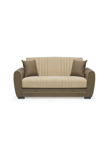 Divano letto contenitore Pelin 156x87x85H 2 posti caffè - Kallea