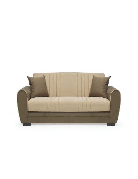 Divano letto contenitore Pelin 156x87x85H 2 posti caffè - Kallea