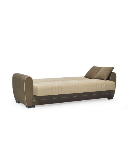 Divano letto contenitore Pelin 156x87x85H 2 posti caffè - Kallea