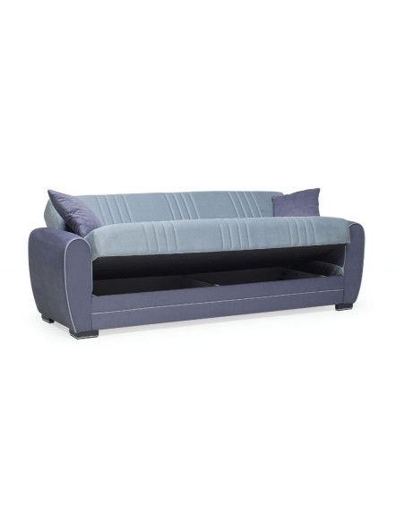 Divano letto contenitore Pelin 156x87x85H 2 posti grigio - Kallea