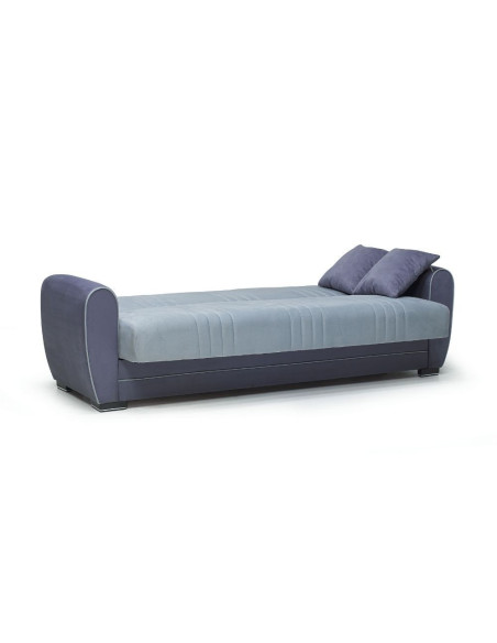 Divano letto contenitore Pelin 156x87x85H 2 posti grigio - Kallea