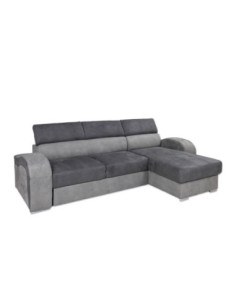 Divano letto Megan penisola reversibile grigio 266X100 - Kallea