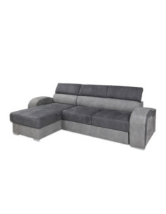 Divano letto Megan penisola reversibile grigio 266X100 - Kallea 2