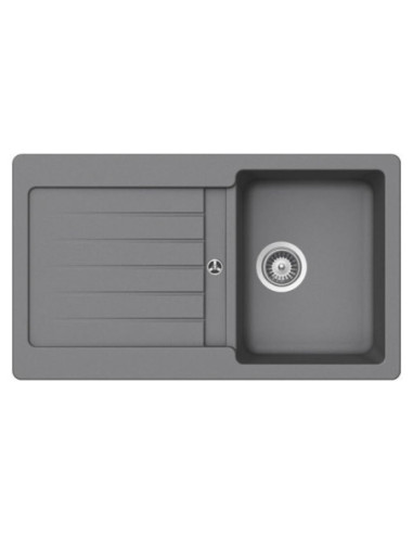 Samet Lavello 86x50 Granitovero861v reversibile 1 vasca gocciolatoio croma - Kallea