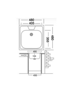 Lavello 48x48 Classic N24435 - Kallea 2
