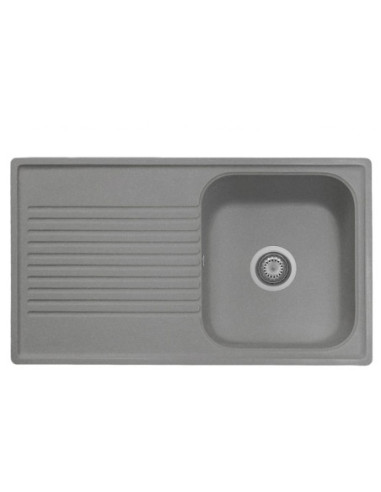 Samet Lavello 86x50 reversibile 1 vasca gocciolatoio Granitovero861vcrp croma - Kallea