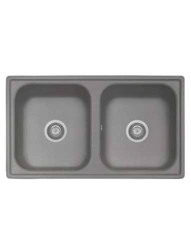 Samet Lavello 86x50 2 vasche Granitovero862vcrp croma - Kallea