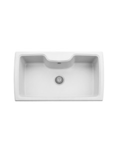 Samet Lavello 88x50 Granito Vasconebi 1 vasca bianco - Kallea