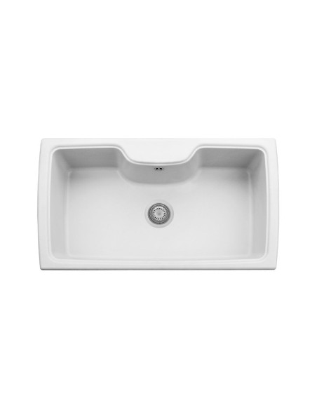 Samet Lavello 88x50 Granito Vasconebi 1 vasca bianco - Kallea