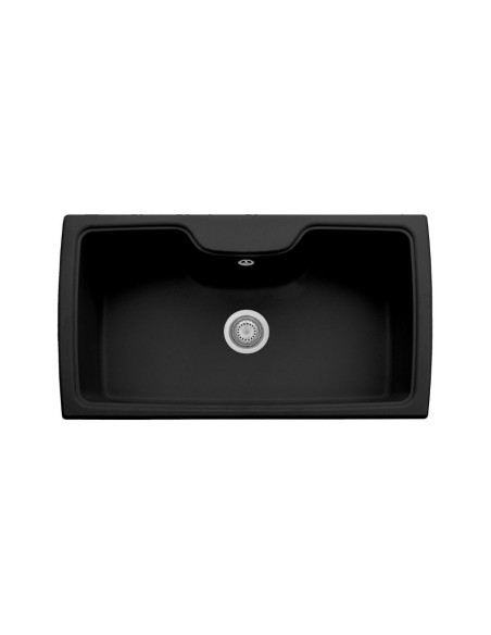 Samet Lavello 88x50 Granito Vasconenr 1 vasca nero - Kallea