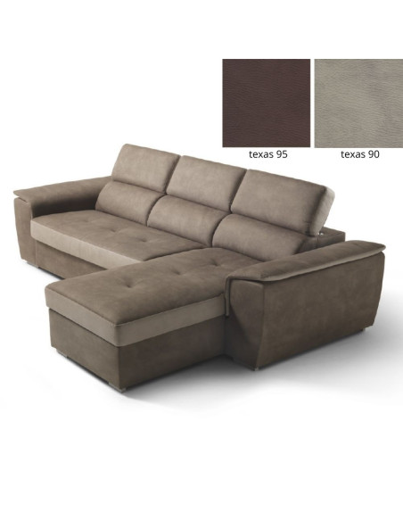 Divano letto Symposio con penisola tortora grigio - Kallea