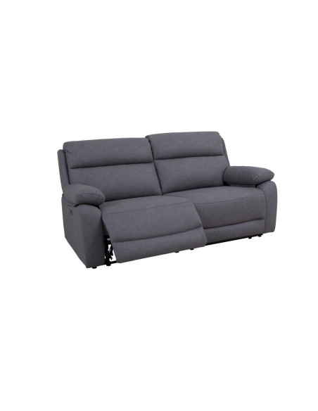 Divano 2P maxi Siviglia recliner elettrico sx nabuk antracite - Kallea