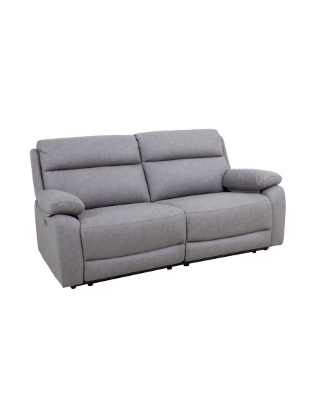Divano 2P maxi Siviglia recliner elettrico sx nabuk light grey - Kallea