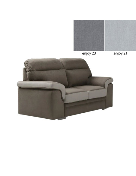 Divano Greta 2 posti grigio 160x91x105H - Kallea