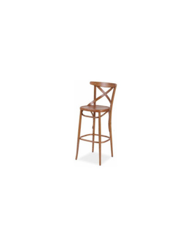 Sgabello Heritage legno cognac - Kallea